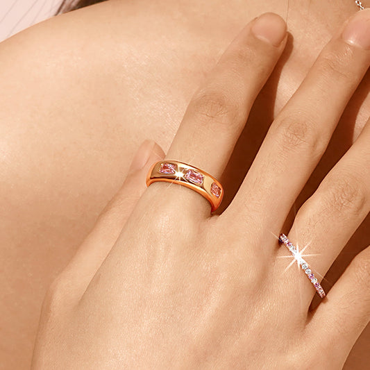 Gnoce Triple Morganite Bezel Ring_6