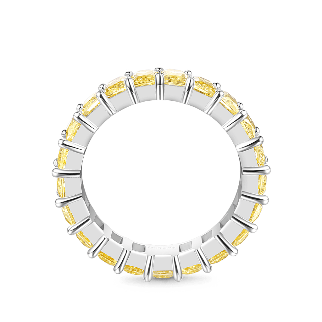 Gnoce Citrine Baguette Cut Eternity Band Ring_3