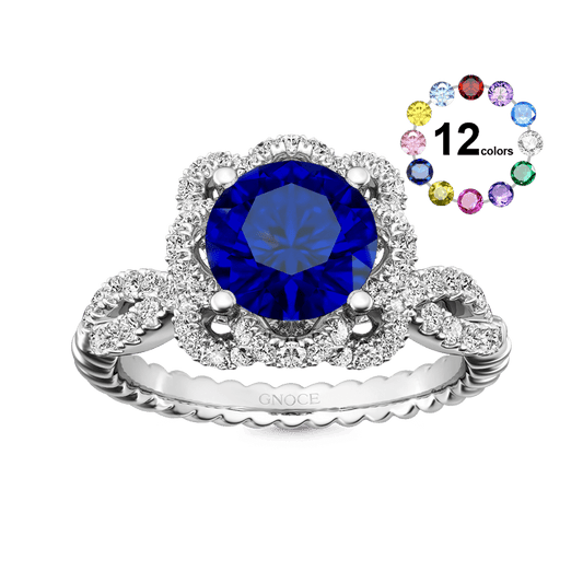 Gnoce Round Cut Vintage Birthstone Ring_1
