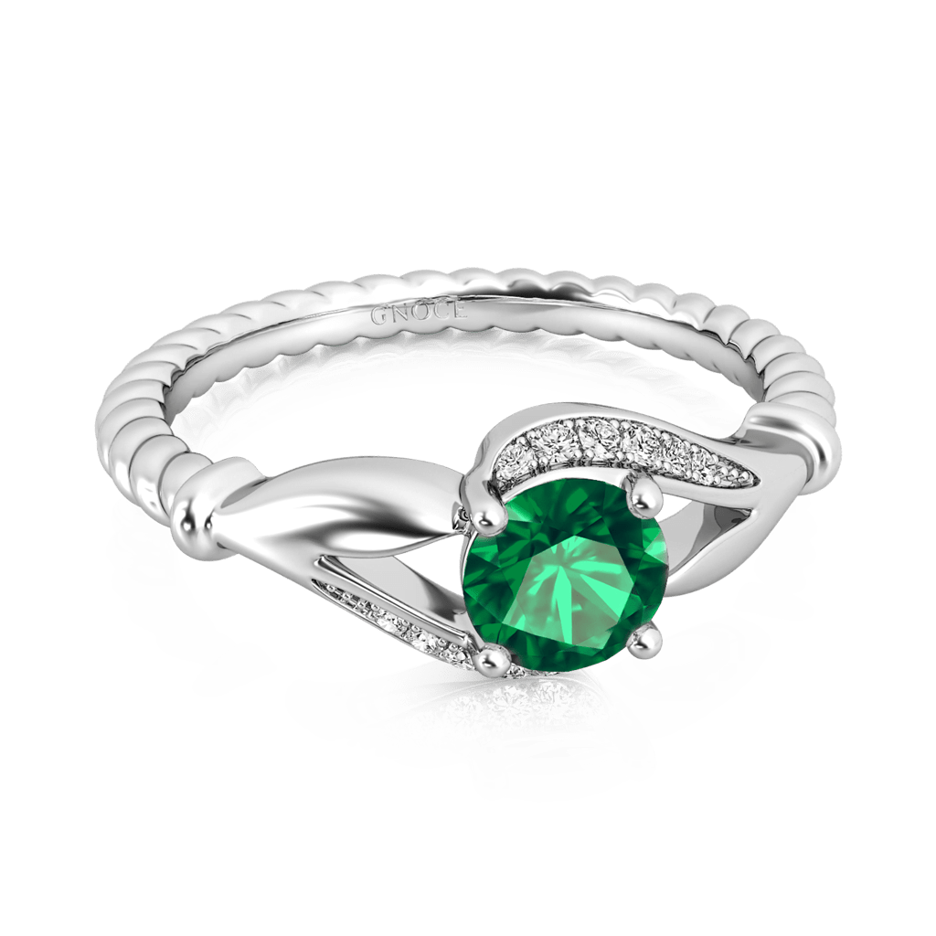Gnoce Round Split Shank Engagement Ring_3