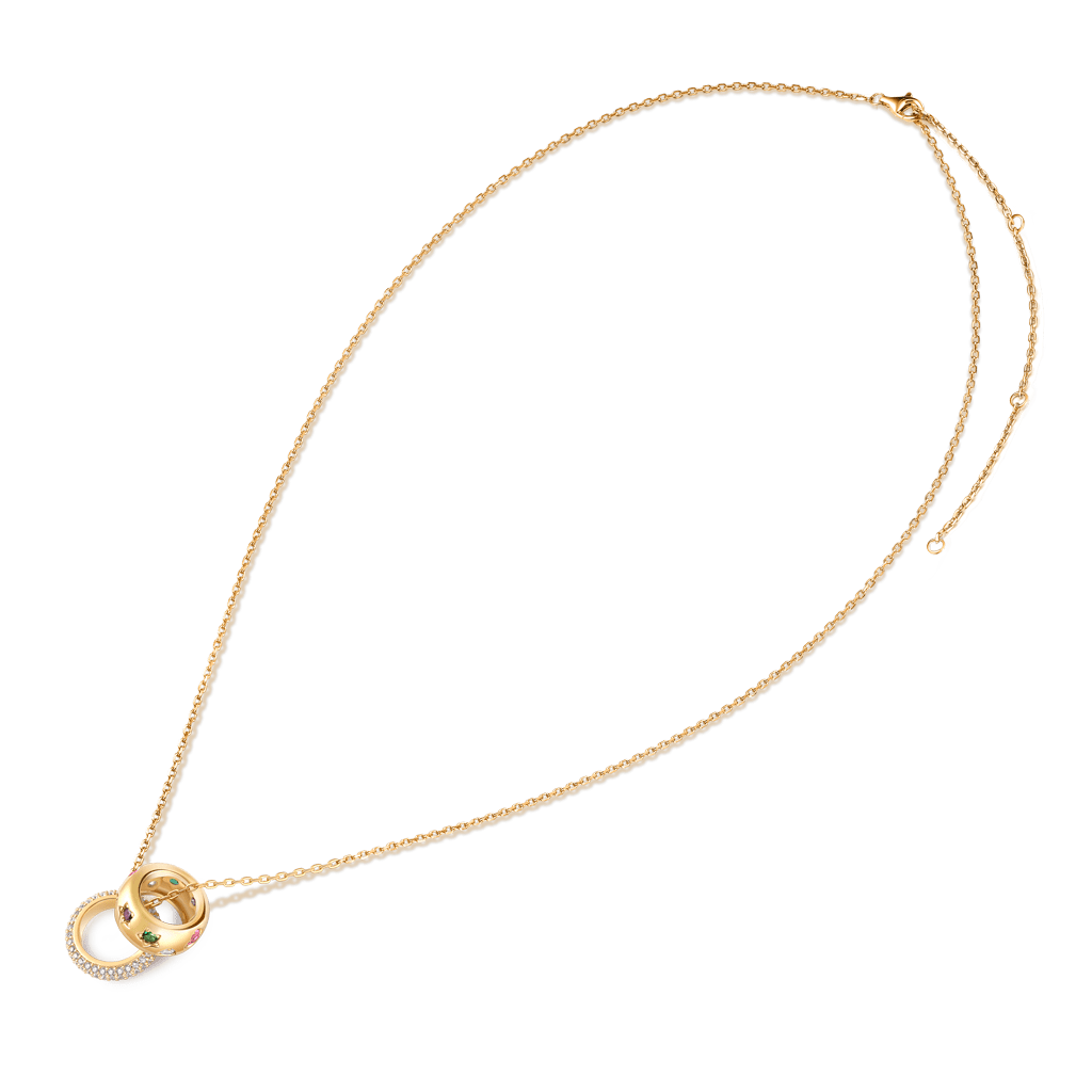 Gnoce Fancy Color Mixed Shape Vintage Necklace_4