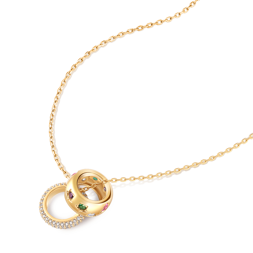 Gnoce Fancy Color Mixed Shape Vintage Necklace_3