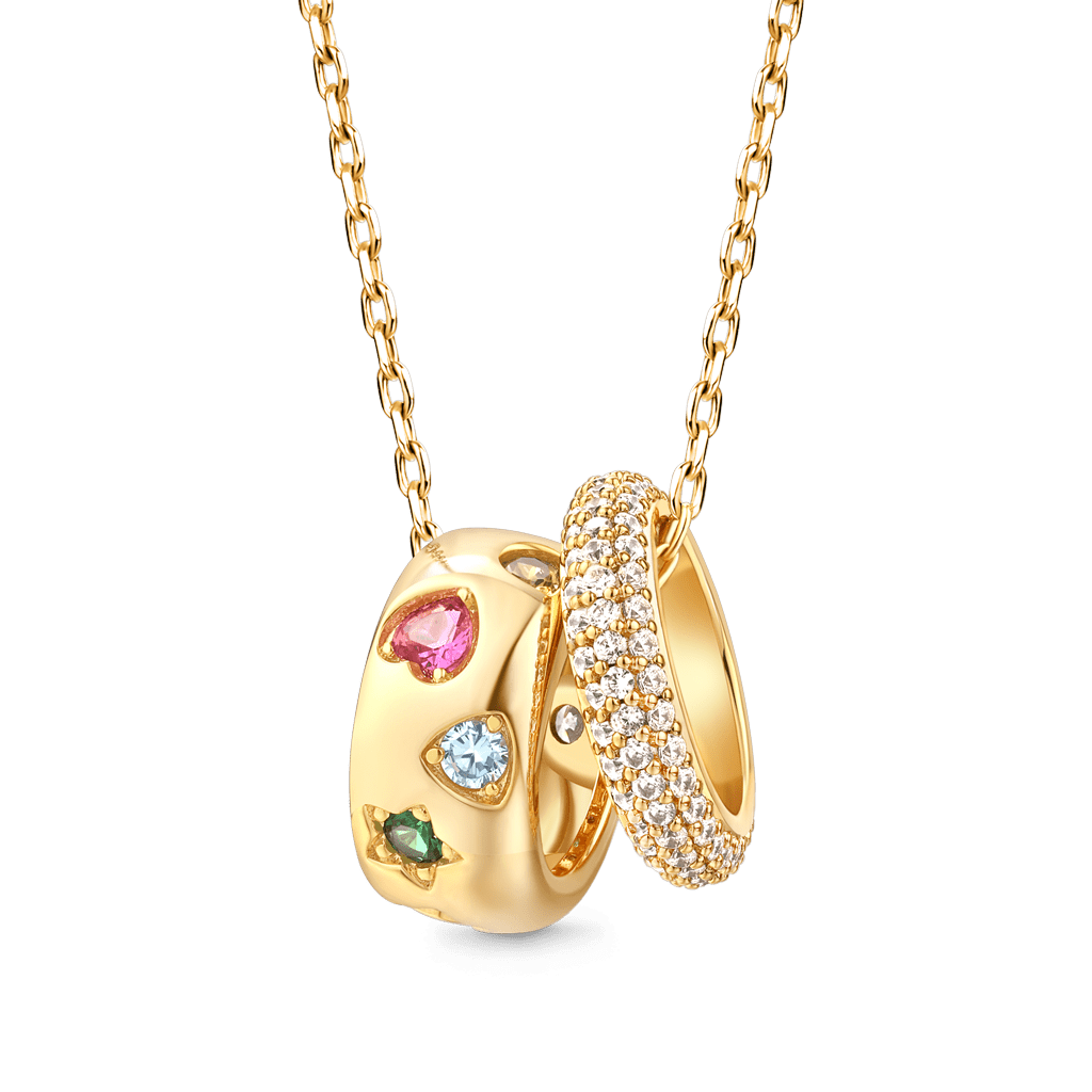 Gnoce Fancy Color Mixed Shape Vintage Necklace_2