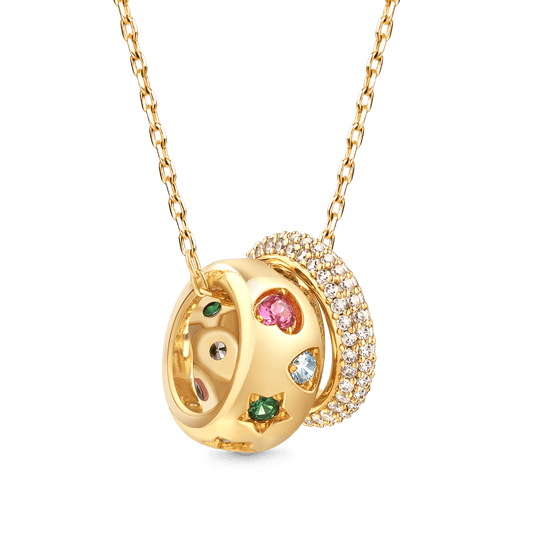 Gnoce Fancy Color Mixed Shape Necklace_1