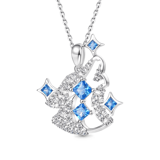 Gnoce Howling Wolf Pave Pendant Necklace_1