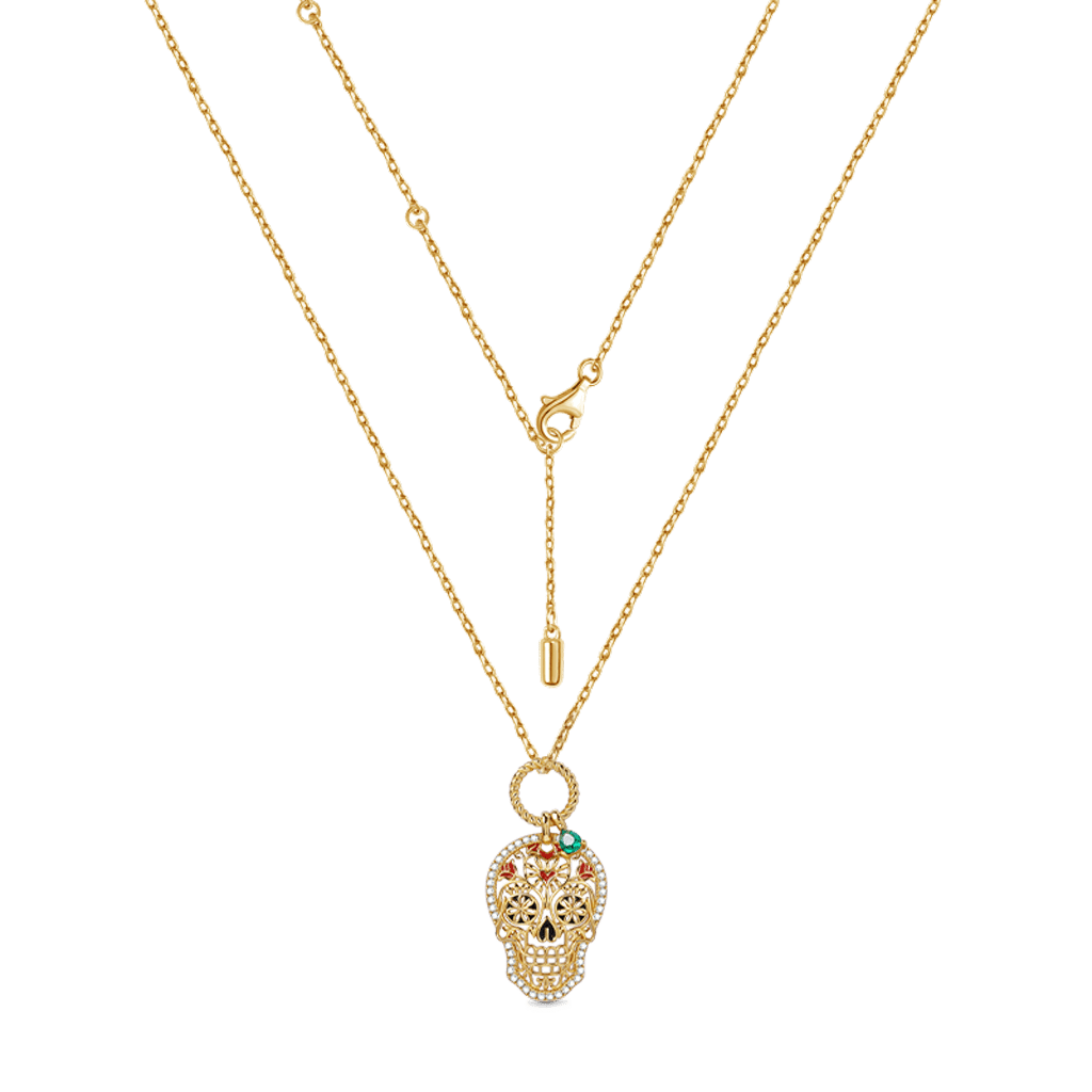 Gnoce Sugar Skull Twisted Rope Necklace_2