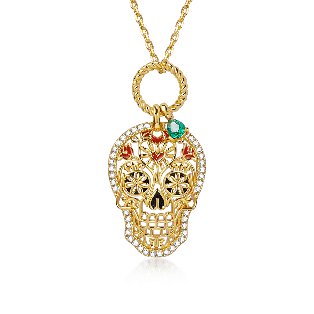 Gnoce Sugar Skull Twisted Rope Necklace_1