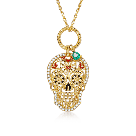 Gnoce Sugar Skull Twisted Rope Necklace_1