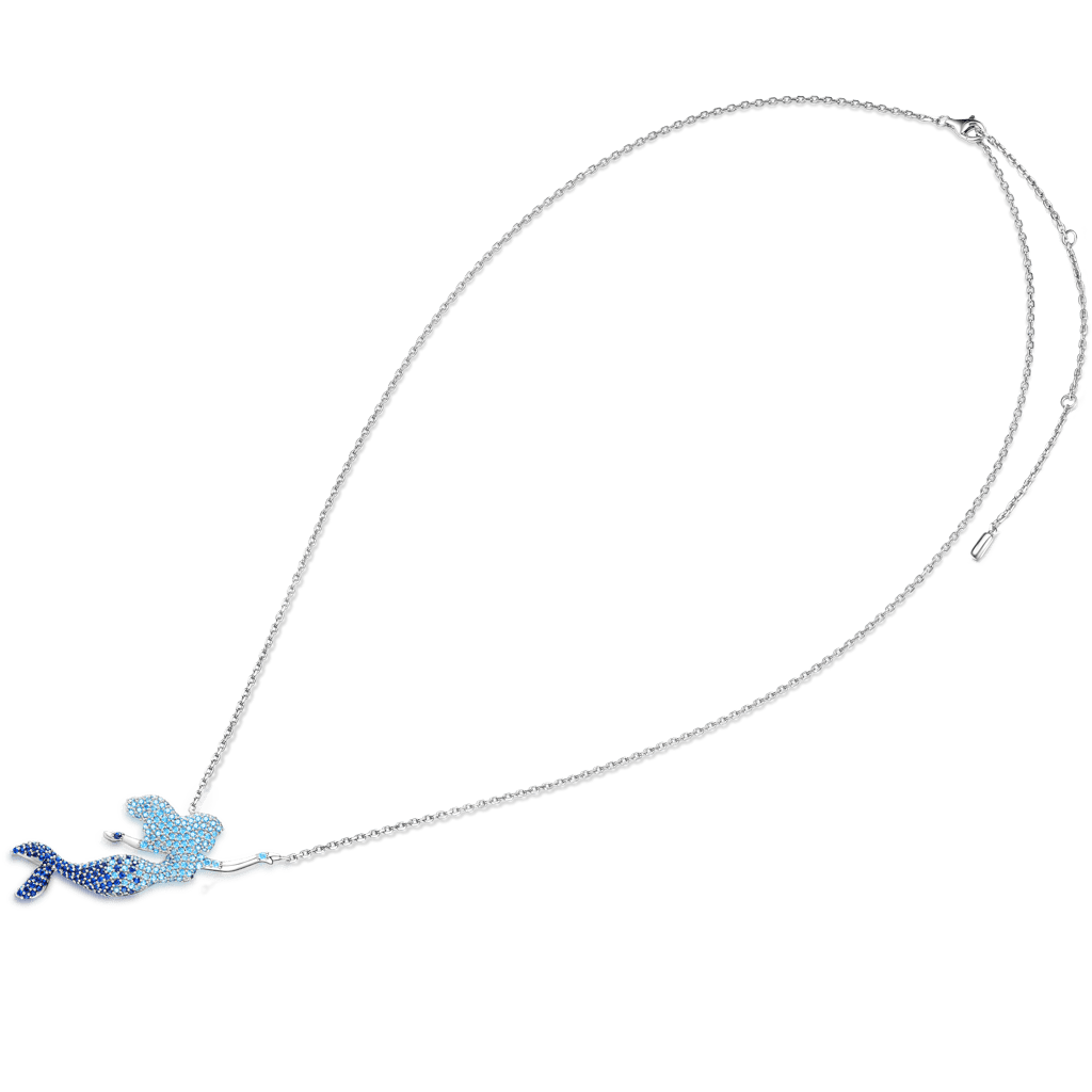Gnoce Blue Mermaid Pendant Necklace_2