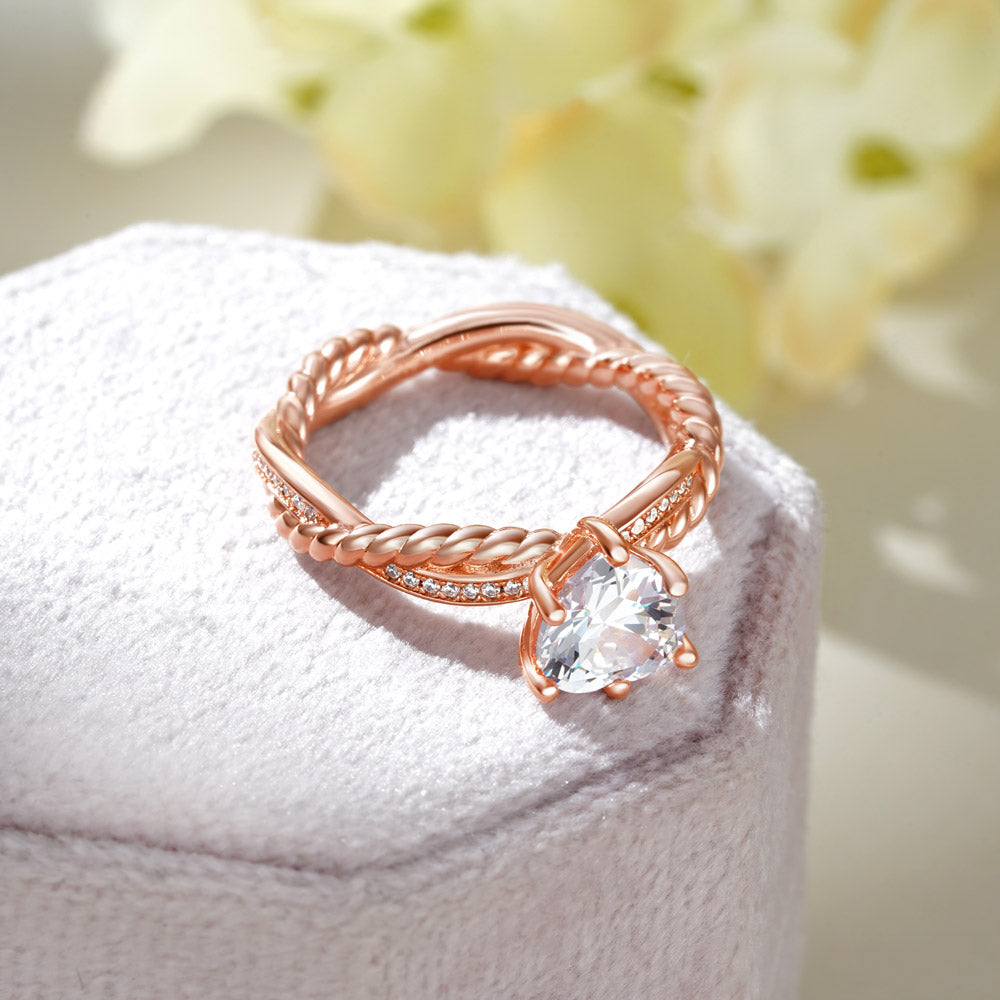 Gnoce Heart Twist Infinity Ring_5