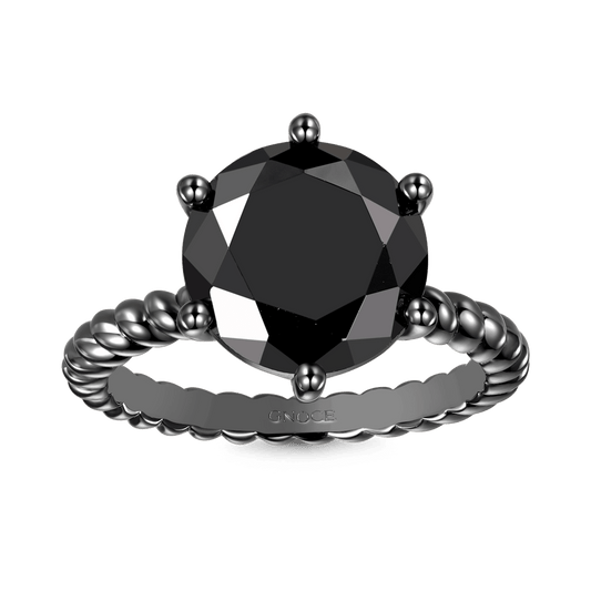 Gnoce Solitaire Twisted Rope Statement Ring_1