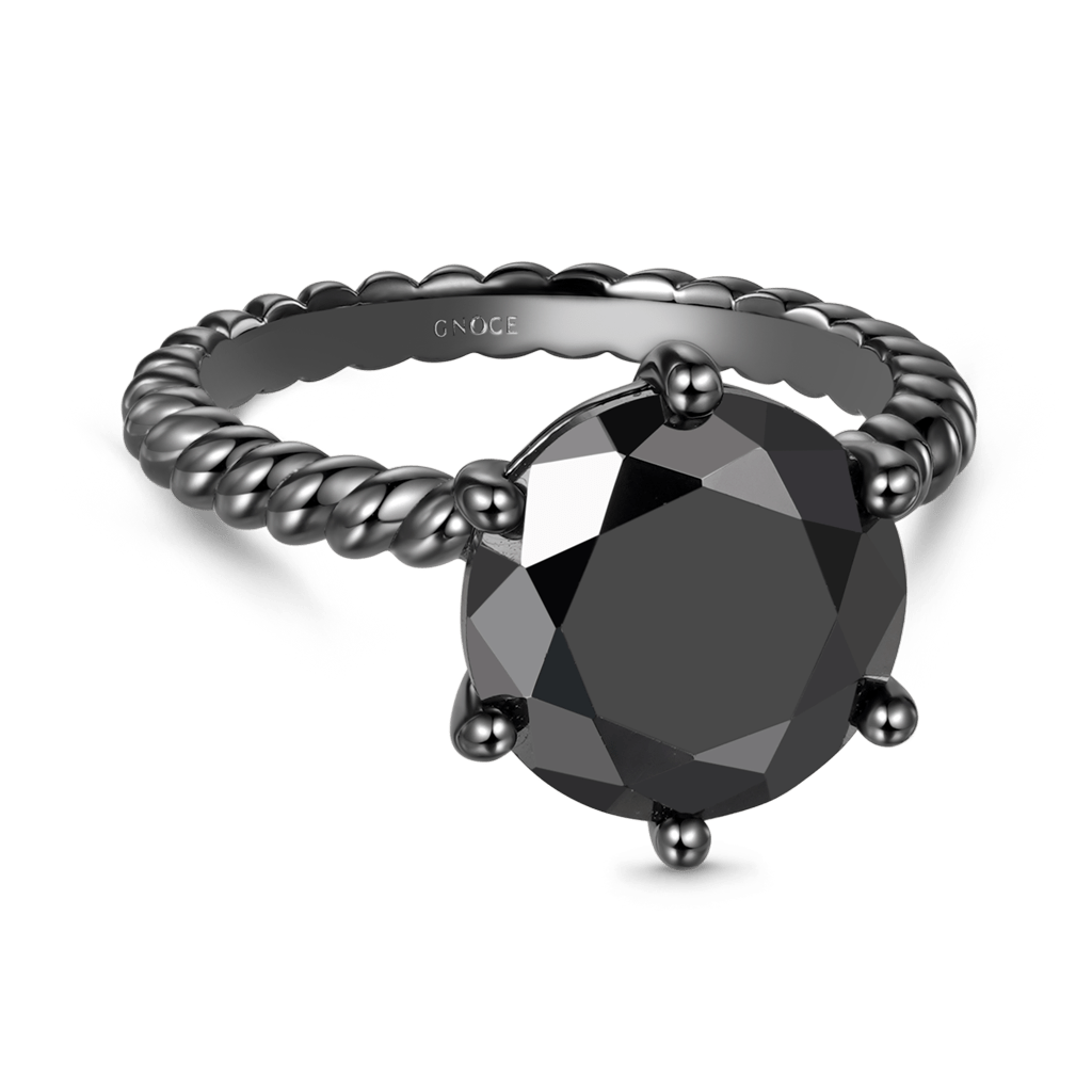 Gnoce Solitaire Twisted Rope Statement Ring_4