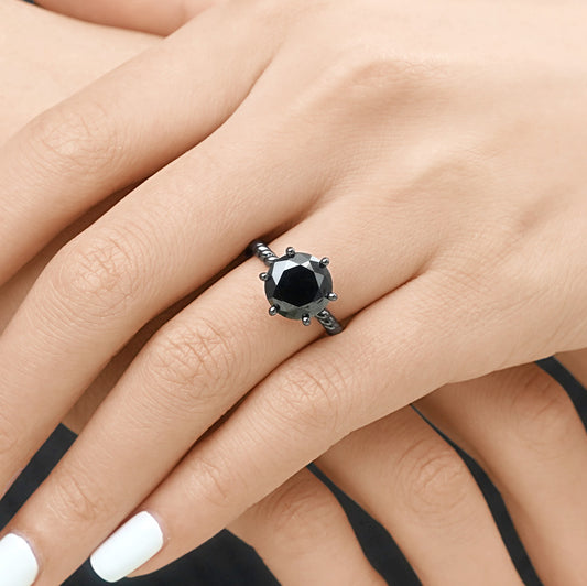 Gnoce Solitaire Twisted Rope Statement Ring_7