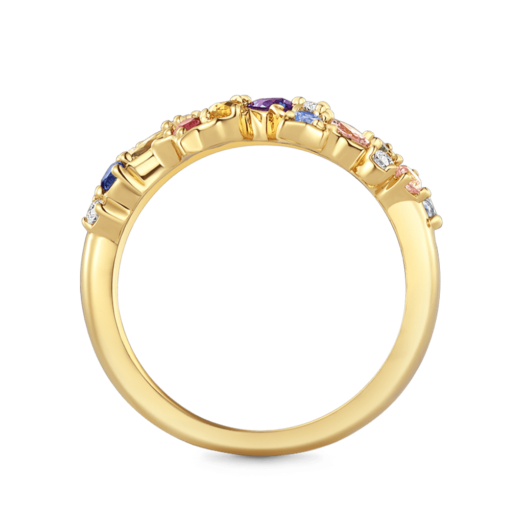 Gnoce Fancy Color Mixed Shape Ring_2