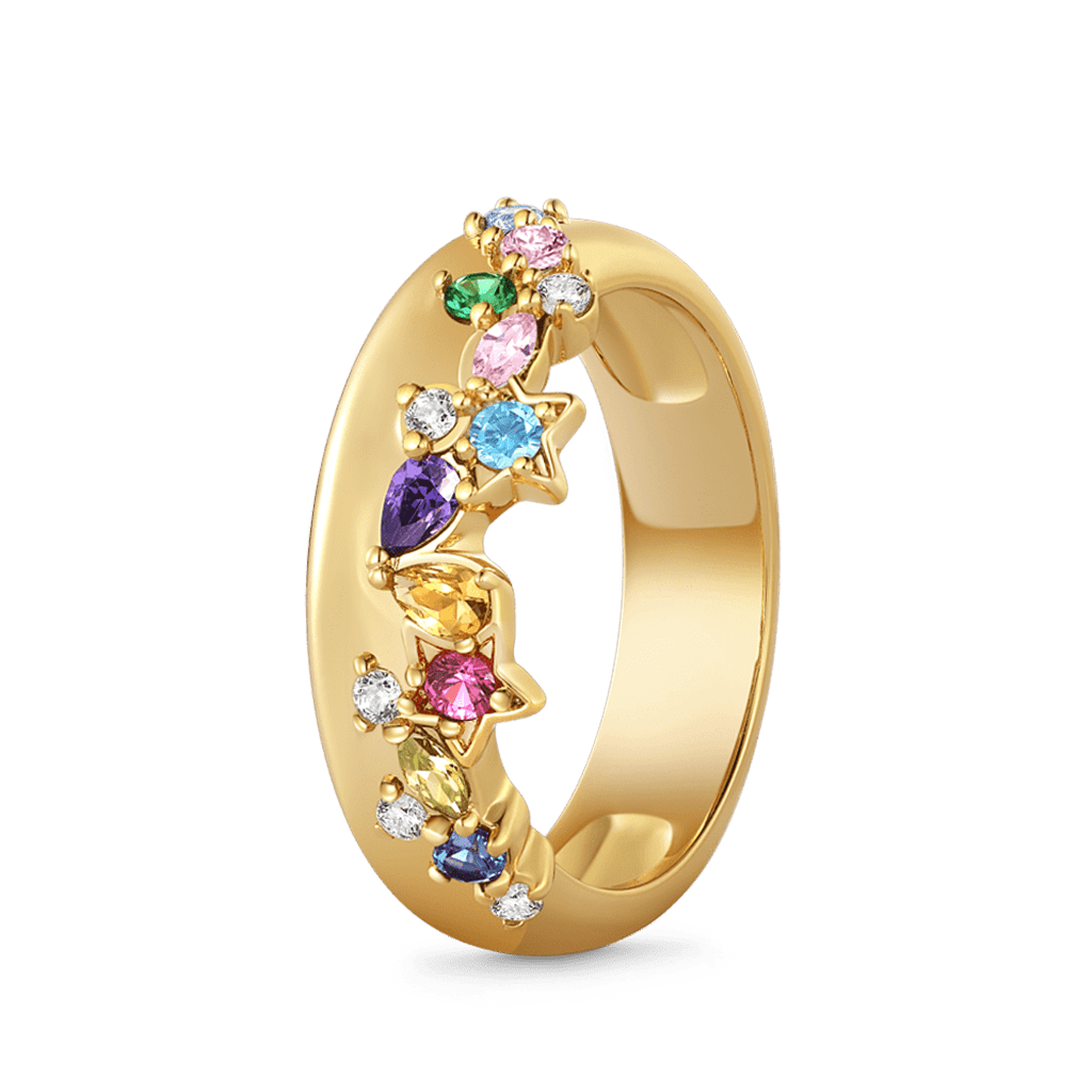Gnoce Fancy Color Mixed Shape Ring_4