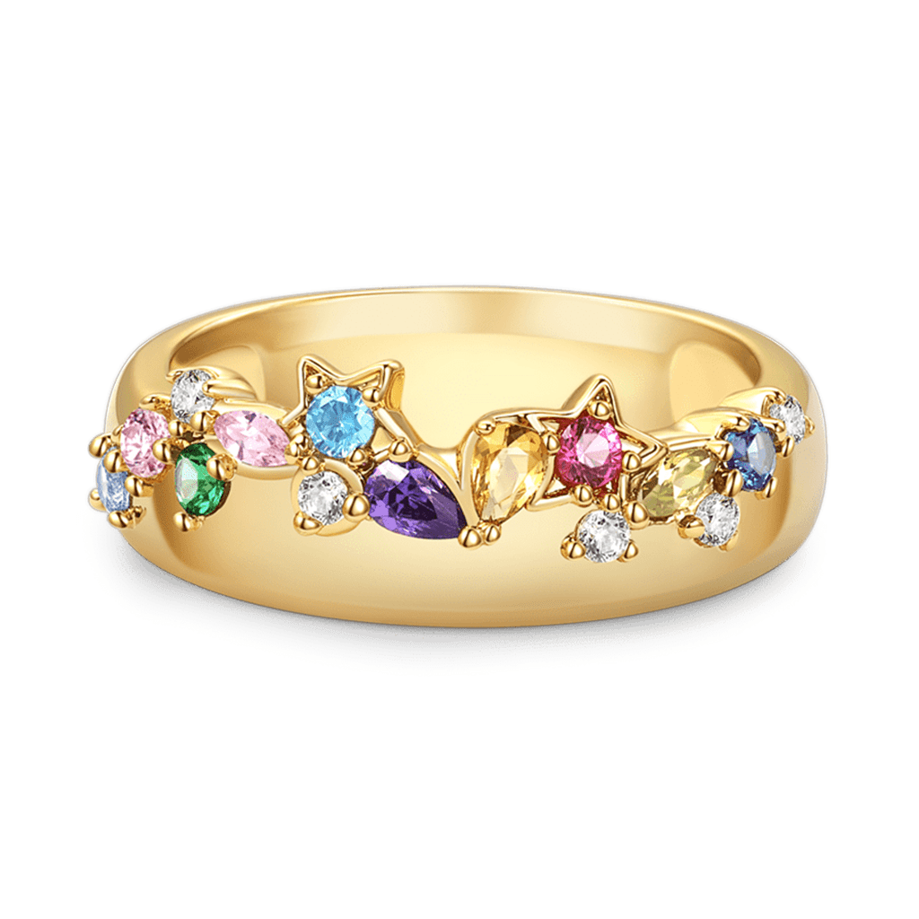 Gnoce Fancy Color Mixed Shape Ring_1
