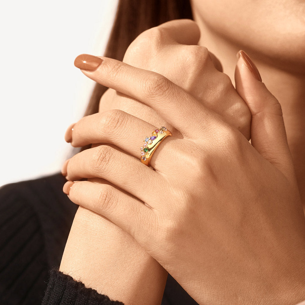 Gnoce Fancy Color Mixed Shape Ring_5