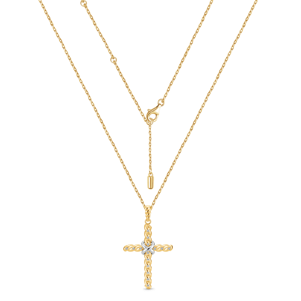 Gnoce Twisted Rope Cross Necklace_2