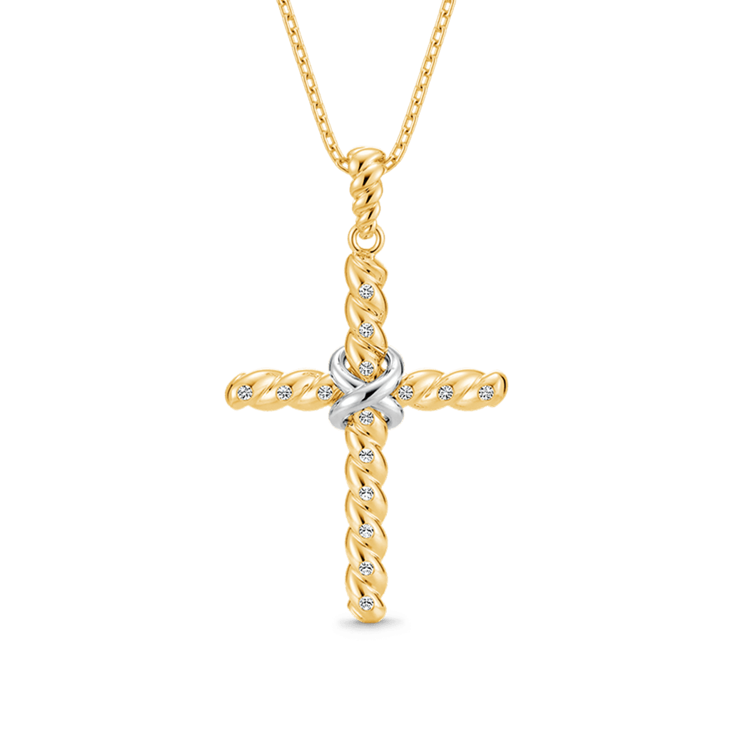 Gnoce Twisted Rope Cross Necklace_1
