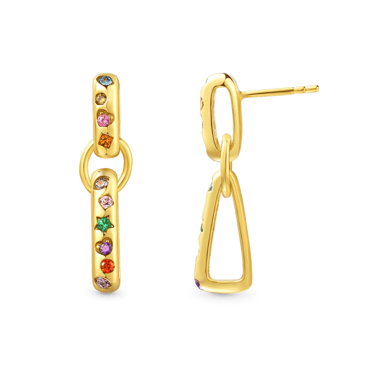 Gnoce Fancy Color Mixed Shape Earrings_1