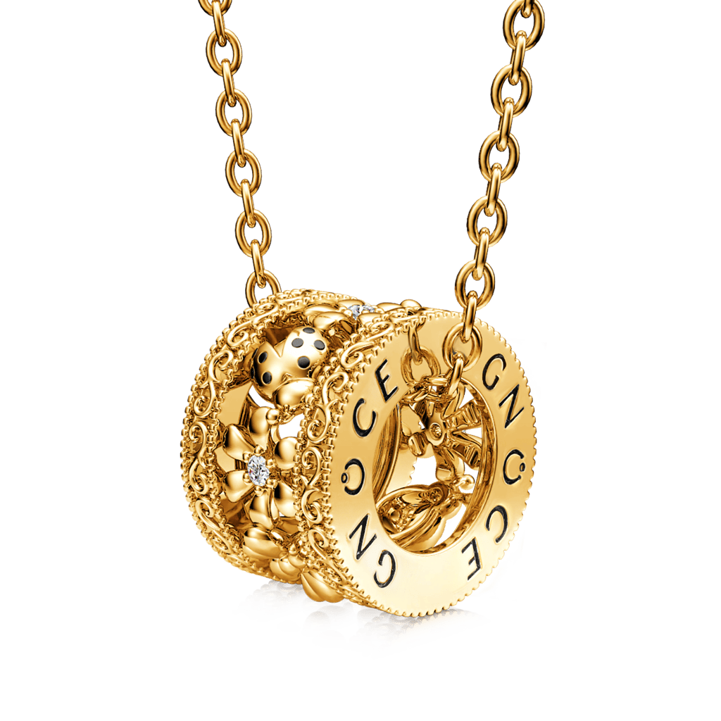 Gnoce Ladybug on Flower Drum Necklace_1