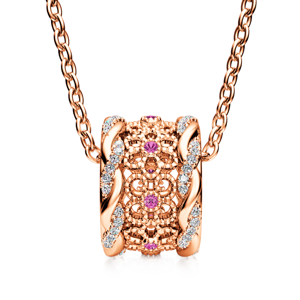 Gnoce Flower Vintage Infinity Drum Necklace_2