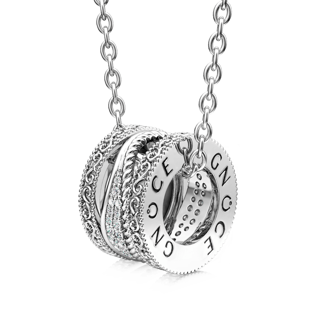 Gnoce Angel Wing Drum Pendant Necklace_1