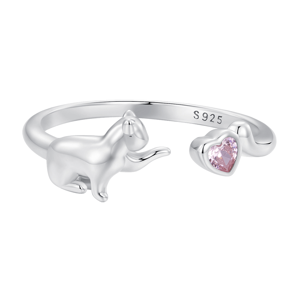 Gnoce Open Cat Kitten Pet Band Ring_1