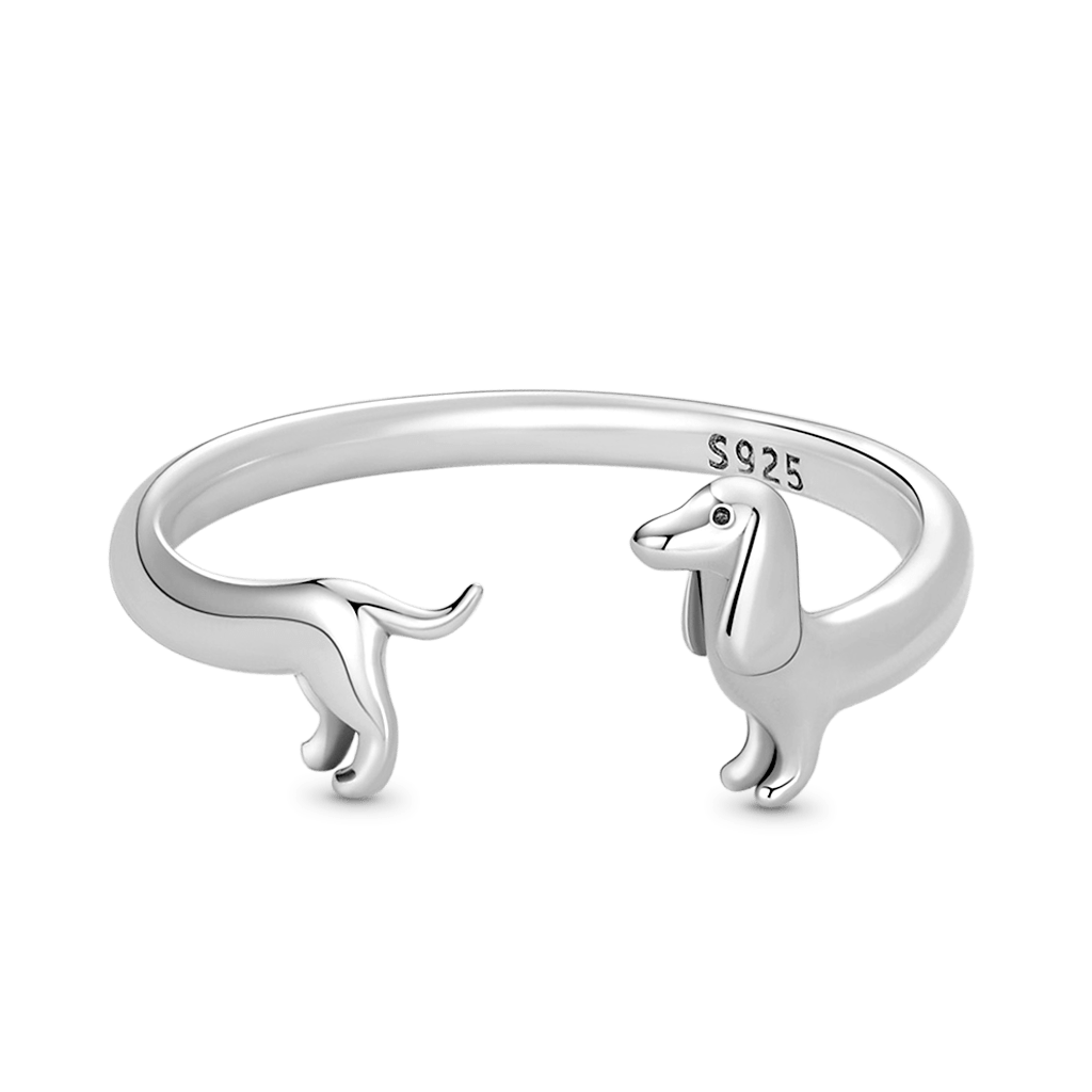 Gnoce Dachshund Dog Simple Open Ring_1