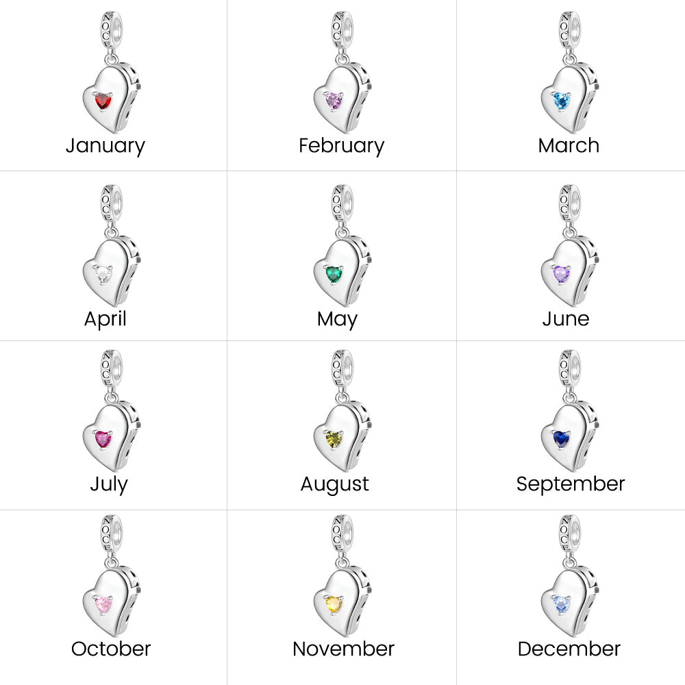 Gnoce Multiple Photo Locket Engravable Charm Platinum-plated Silver Blend_4