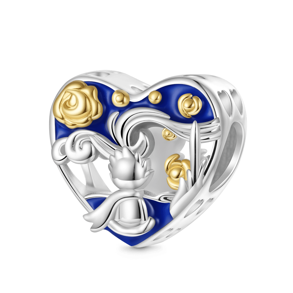 Gnoce Little Boy Looking up Sky Charm Platinum-plated Silver Blend_2