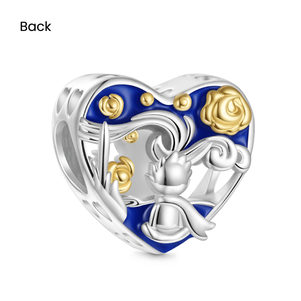 Gnoce Little Boy Looking up Sky Charm Platinum-plated Silver Blend_3