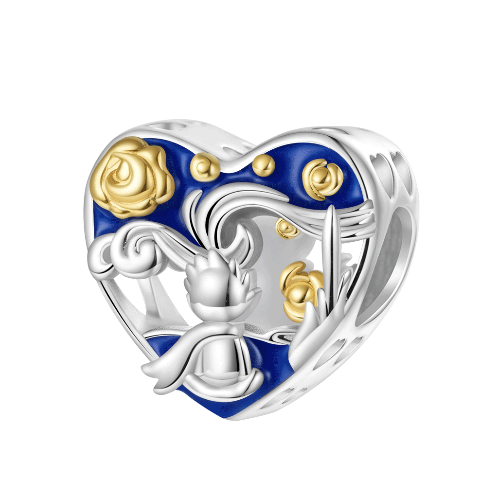 Gnoce Little Boy Looking up Sky Charm Platinum-plated Silver Blend_1