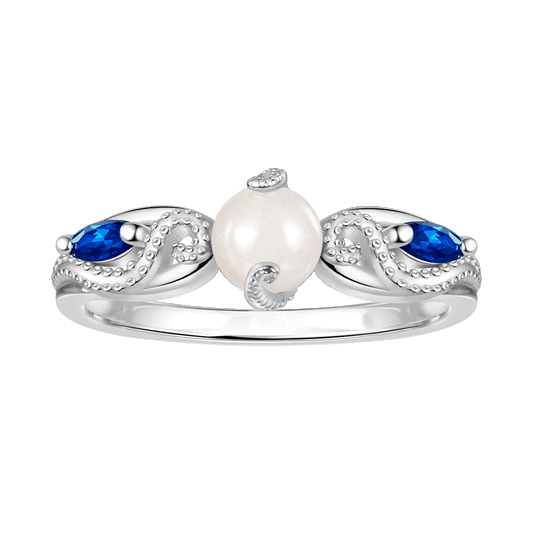 Gnoce Luminous Ocean Octopus Tentacle Ring Platinum-plated Silver Blend_1