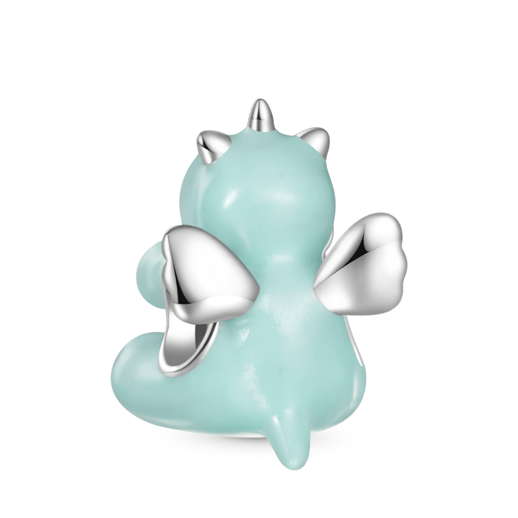 Gnoce Glow-in-the-Dark Unicorn Embraces Love Charm Platinum-plated Silver Blend_3