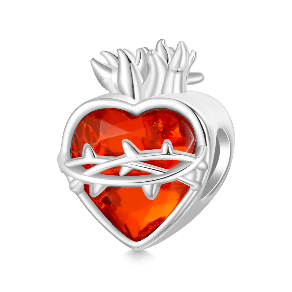 Gnoce Sacred Heart of Jesus Red Religious Charm_1