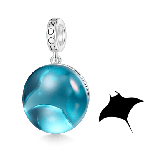 Gnoce Devil Rays Glass Projection Charm Platinum-plated Silver Blend_1