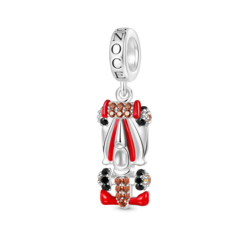 Gnoce Engravable Race Car Charm Platinum-plated Silver Blend_1