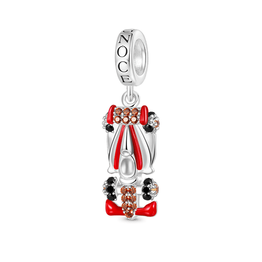 Gnoce Engravable Race Car Charm Platinum-plated Silver Blend_1