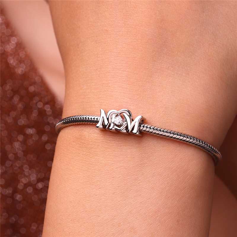 Gnoce Mother's Day Love Charm Platinum-plated Silver Blend_4