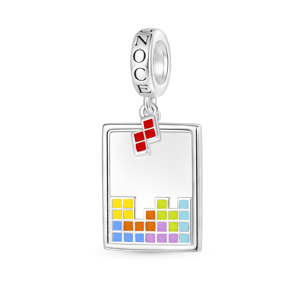 Gnoce Tetris Red Tetromino Mini Pendant Dangle Charm_1