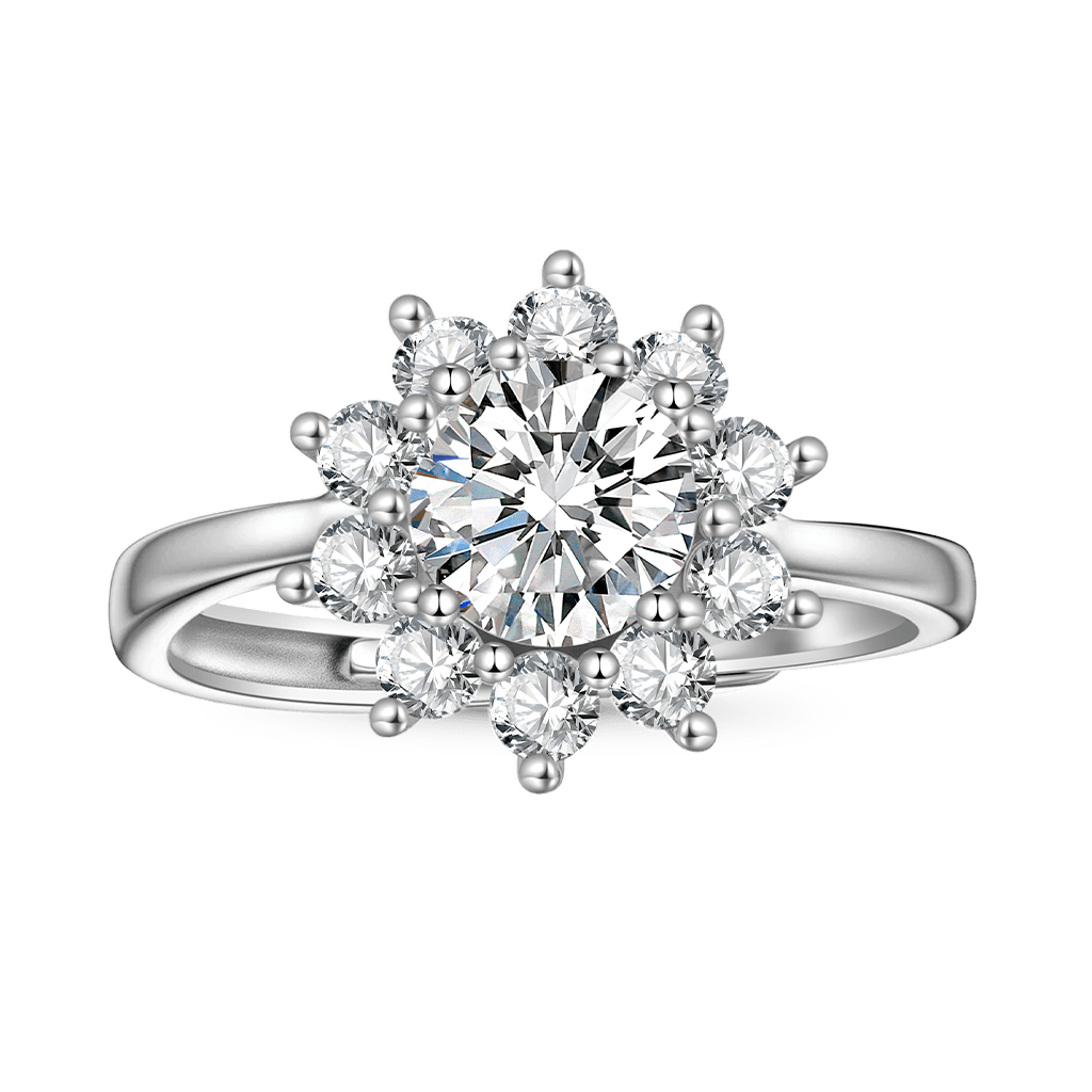 Gnoce Shiny 1ct D Color VVS Moissanite Snowflake Ring_1