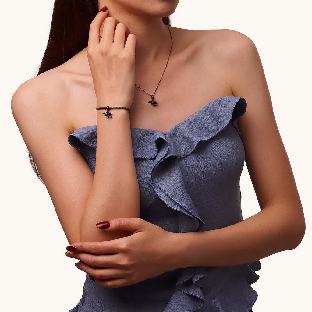 Gnoce How to Train Your Dragon Toothless Flapping Wings Pendant Dangle Charm_5