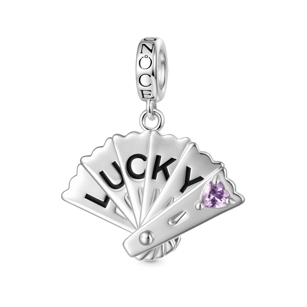 Gnoce LUCKY Openable Fan Charm Platinum-plated Silver Blend_2