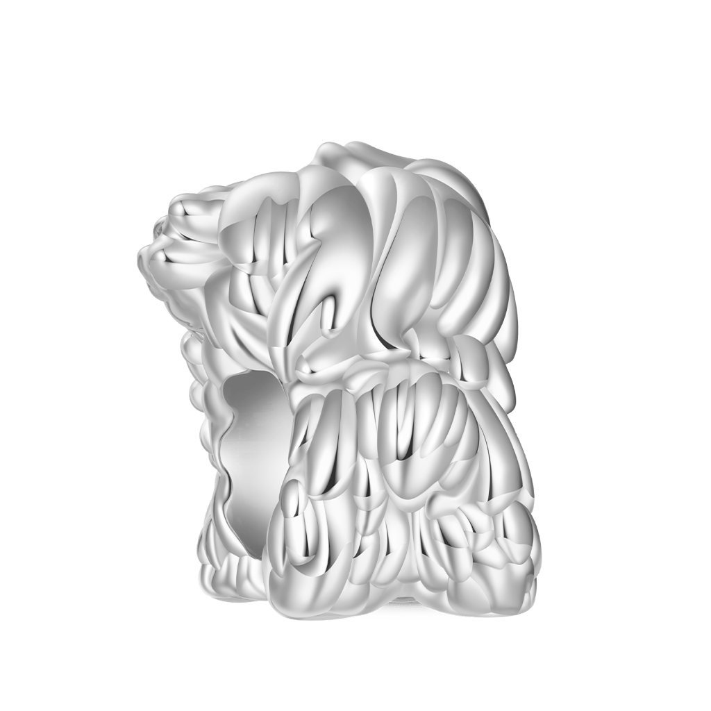 Gnoce Messy Dog West Highland Terrier Puppy Charm Platinum-plated Silver Blend_2