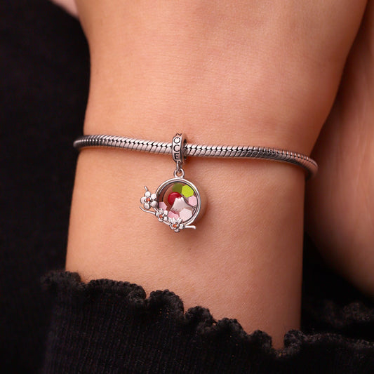 Gnoce Cherry Blossom Mount Fuji Quicksand Pendant Dangle Charm_7