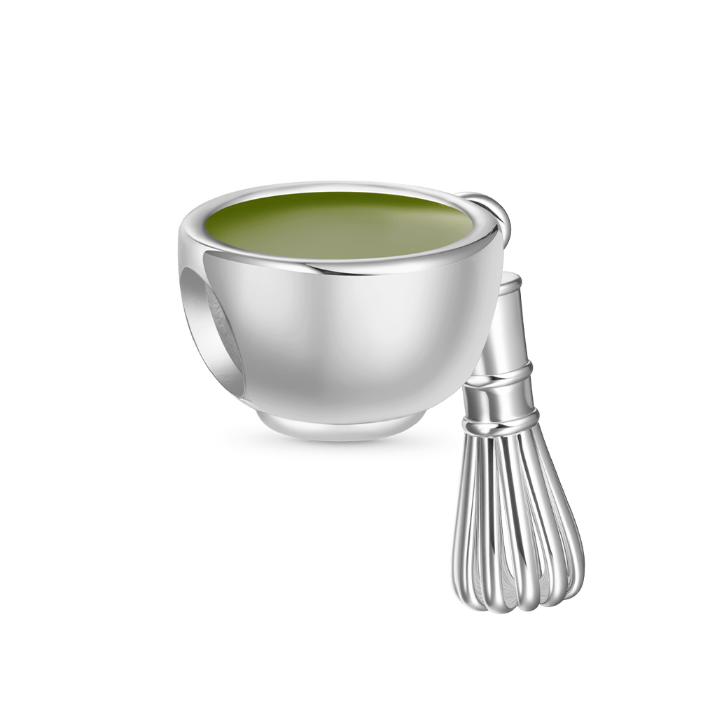 Gnoce Tea Ceremony Tools Matcha Whisk Charm Platinum-plated Silver Blend_2