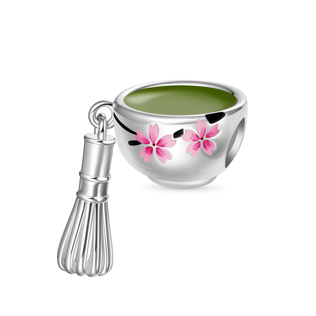 Gnoce Tea Ceremony Tools Matcha Whisk Charm Platinum-plated Silver Blend_1
