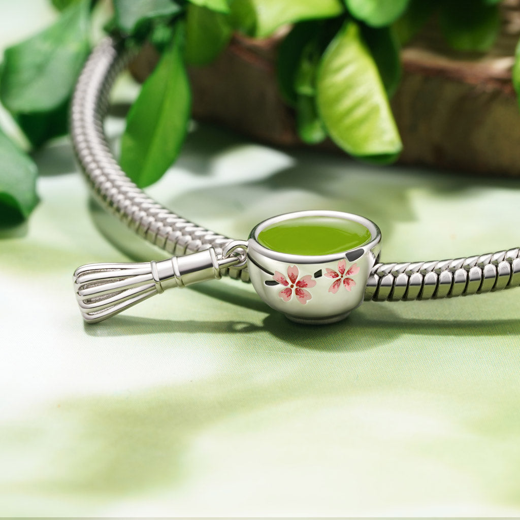 Gnoce Tea Ceremony Tools Matcha Whisk Charm Platinum-plated Silver Blend_3