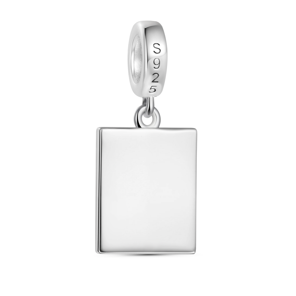 Gnoce Horror Chewing Scream Square Charm Platinum-plated Silver Blend_3